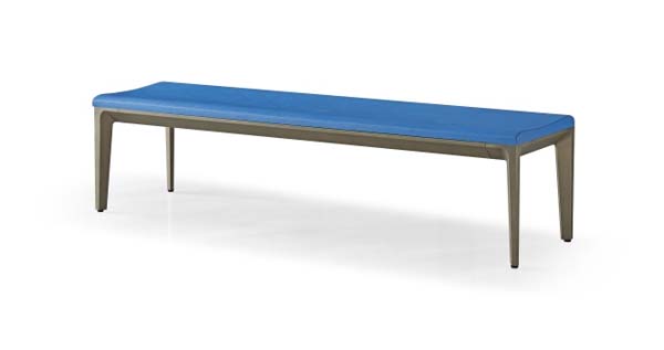 3-Seater Upholstered Metal Frame Dining Bench